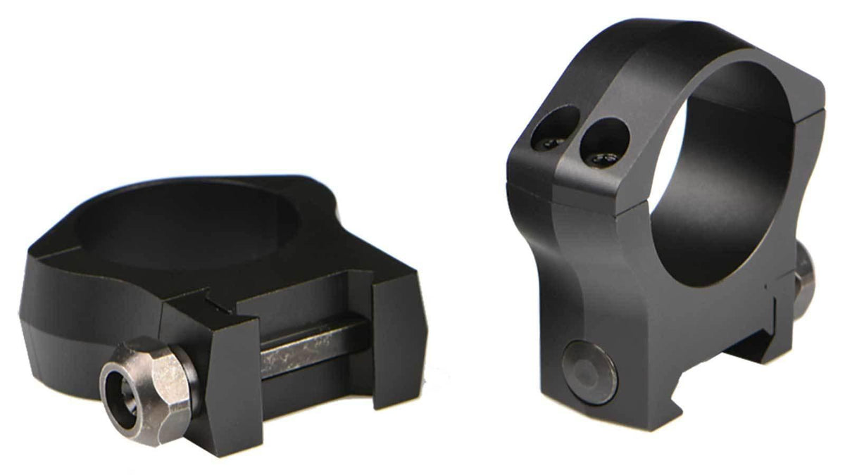 Warne 2-Piece Picatinny Mountain Tech Scope Rings 1 Inch Medium Matte Black
