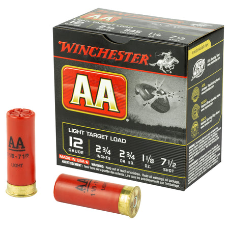 Winchester AA Target Light Target 12 Gauge 2.75 in / 2.75 in #7.5 1-1/8 oz