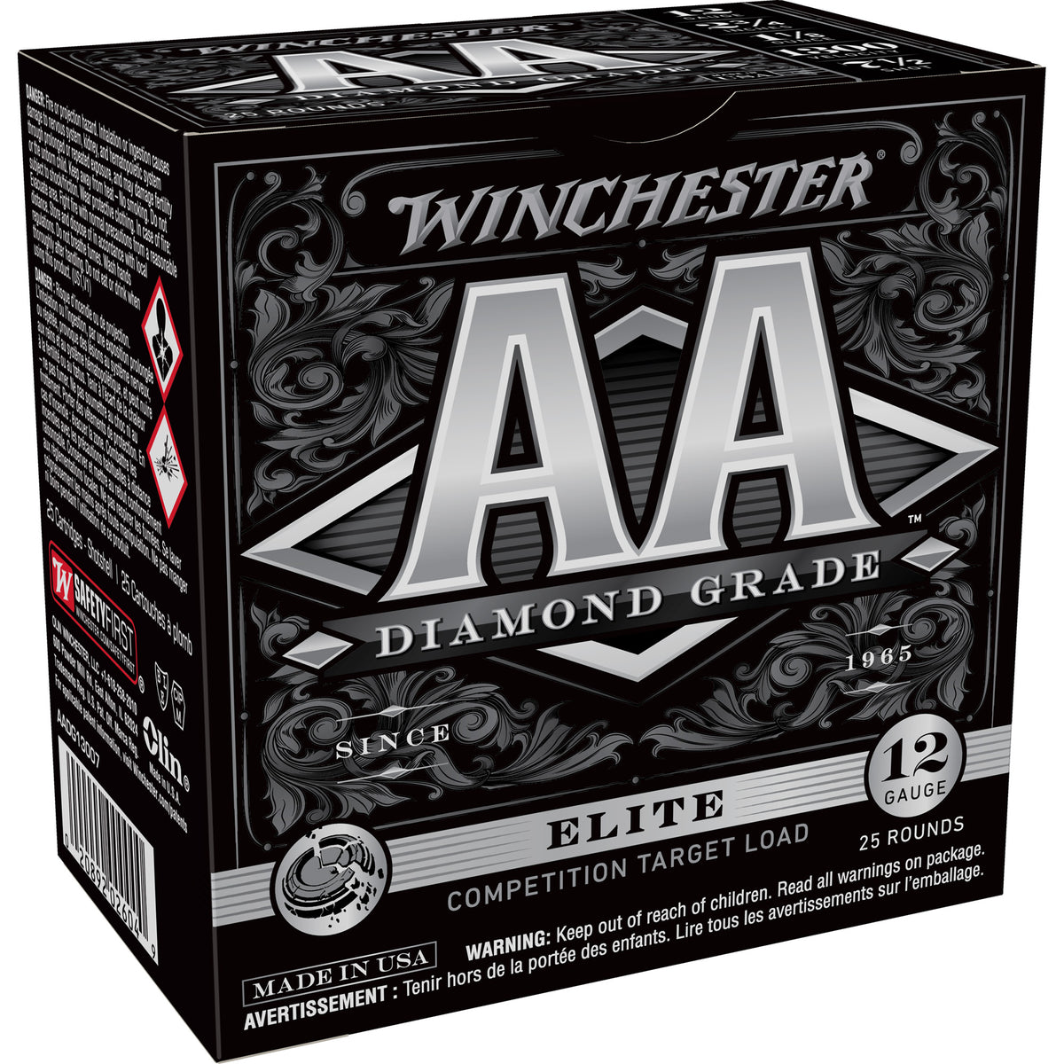 Winchester AADG13007 AA Diamond Grade 12 Gauge 2.75" 1-1/8oz 7.5 Shot 1300 fps