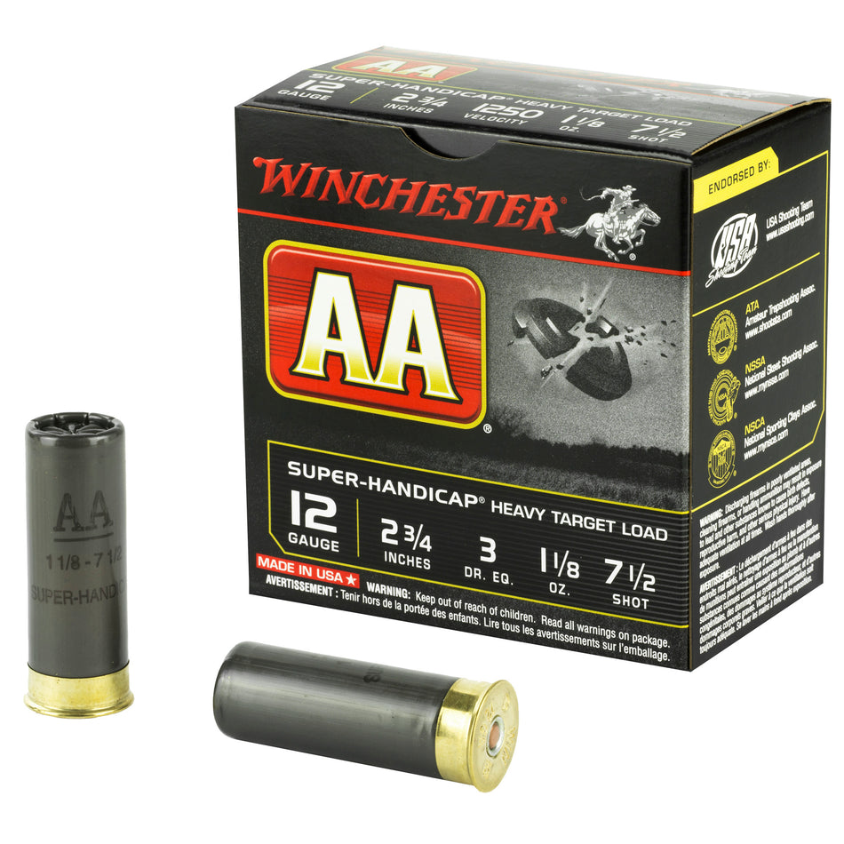 Winchester AA Super Handicap Heavy Target 12 Gauge 2.75 in / 2.75 in #7.5 1-1/8 oz