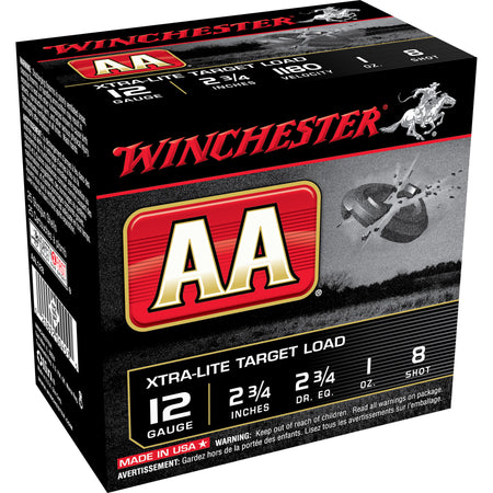 Winchester AAL128 AA Xtra-Lite 12 Gauge 2.75" 1oz 8 Shot 1180 fps