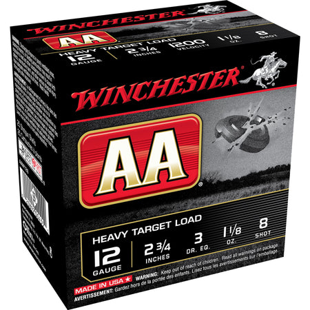 Winchester AA Target Heavy Target 12 Gauge 2.75 in / 2.75 in #8 1-1/8 oz