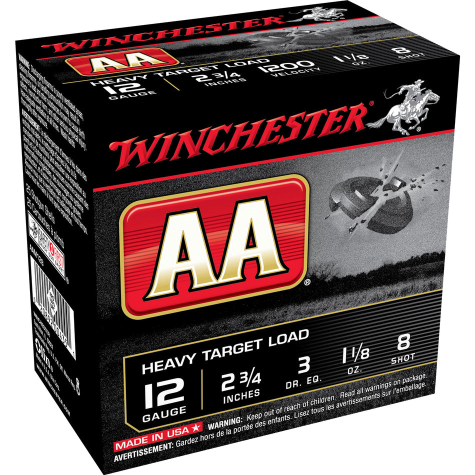 Winchester AA Target Heavy Target 12 Gauge 2.75 in / 2.75 in #8 1-1/8 oz