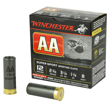 Winchester AA Supersport Sporting Clay 12 Gauge 2.75 in / 2.75 in #8 1-1/8 oz