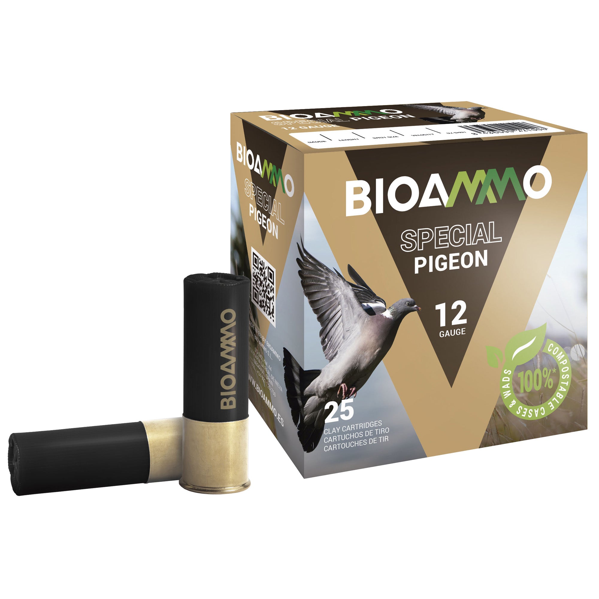 Winchester BL3680 BIOAMMO DOVE & PIGEON 12 Gauge 2.75" 1-1/4oz 8 Shot