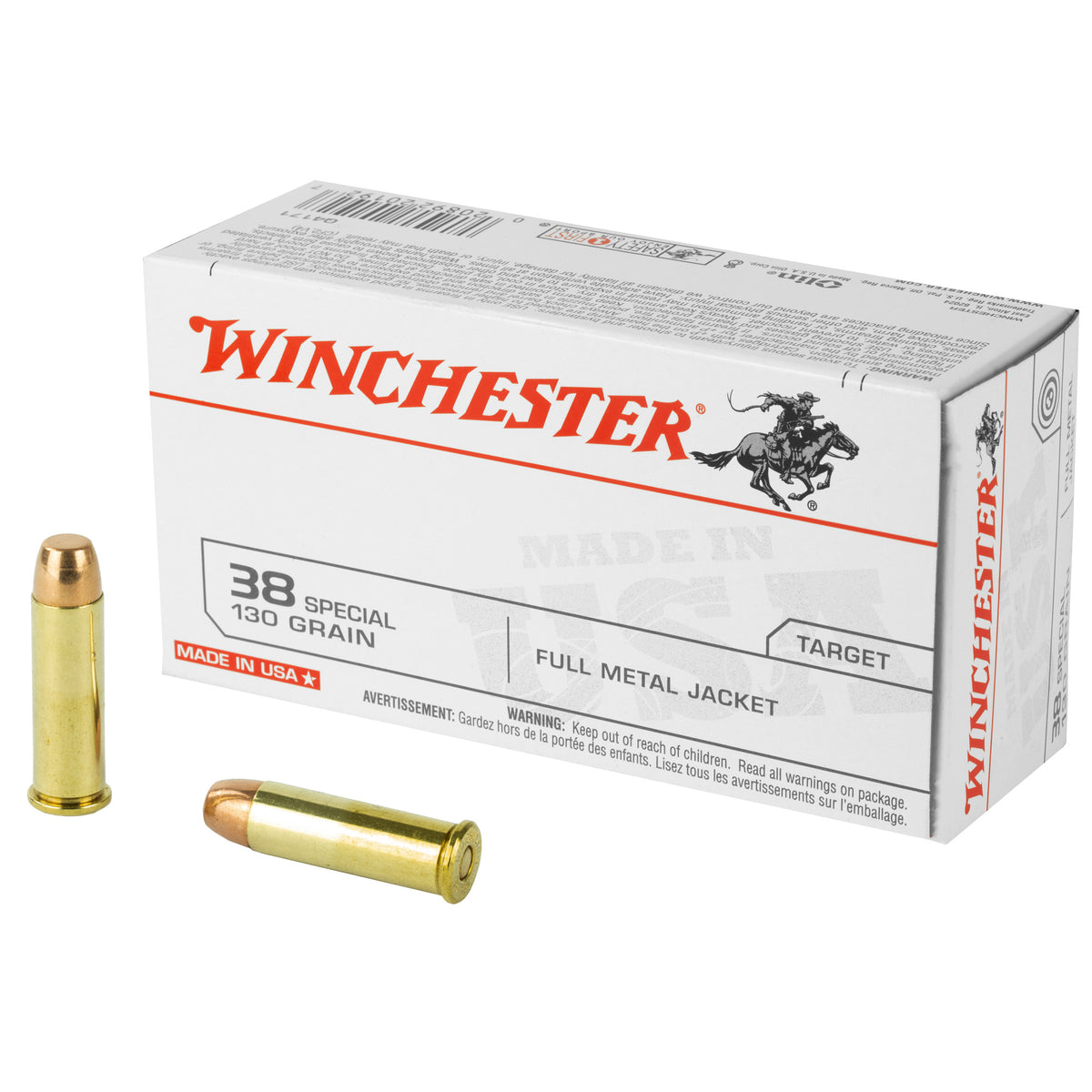 Winchester Ammo Q4171 USA 38 Special 130 gr Full Metal Jacket (FMJ)