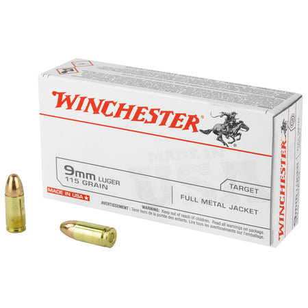 Winchester USA 9mm Luger / Parabellum 115 gr FMJ ammo
