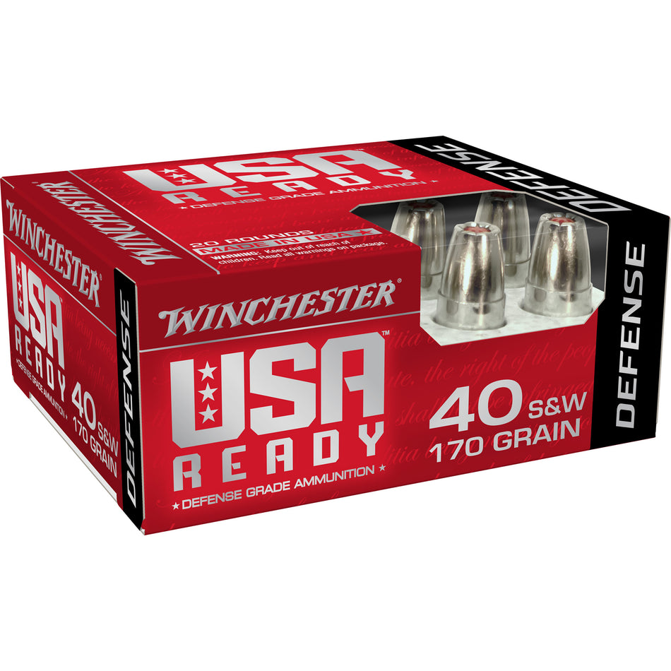 Winchester RED40HP USA Ready Ready Hex Vent Hollow Point  170 Grain .40 S&W