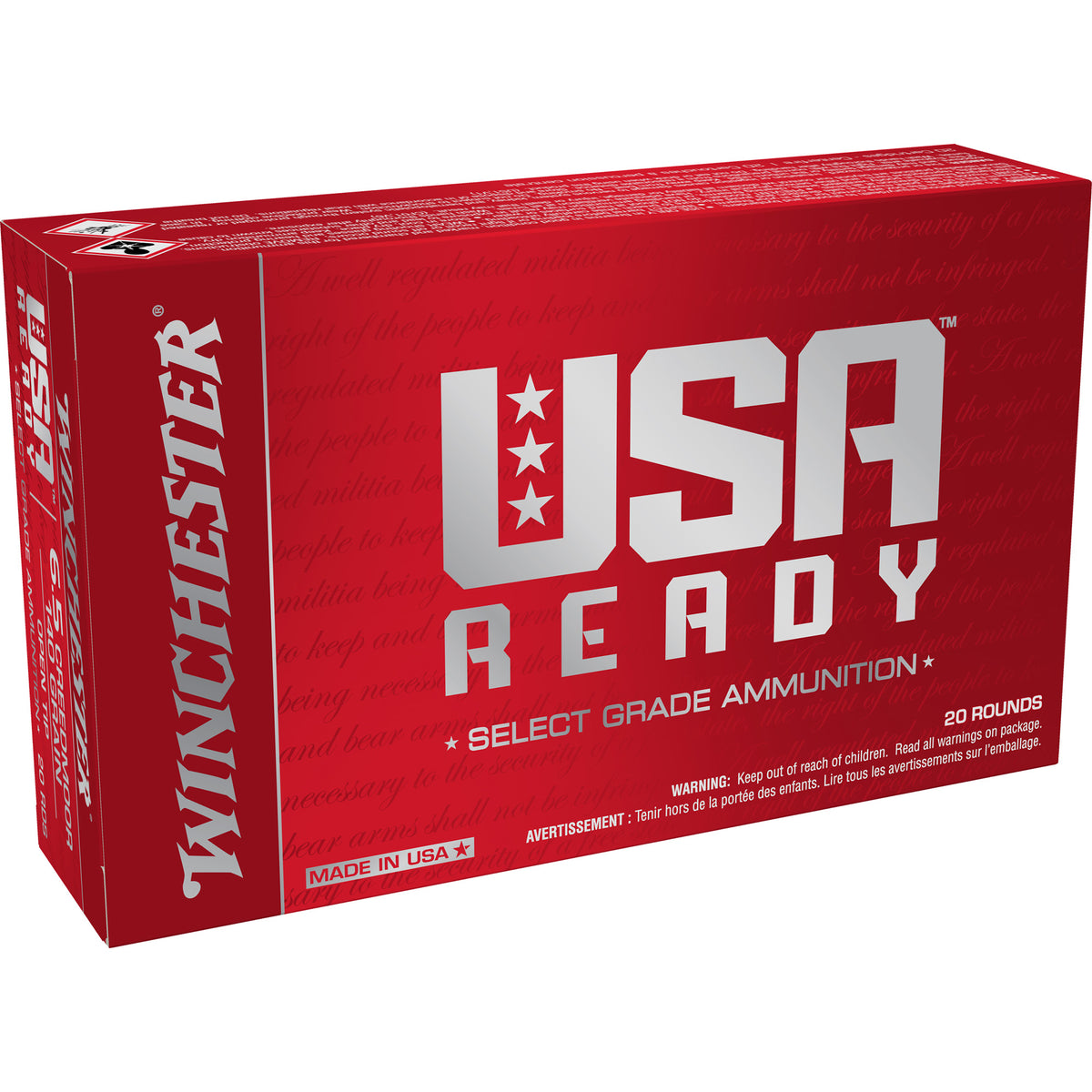 WINCHESTER USA READY AMO 6.5 CREEDMOOR 140GR FMJ OT
