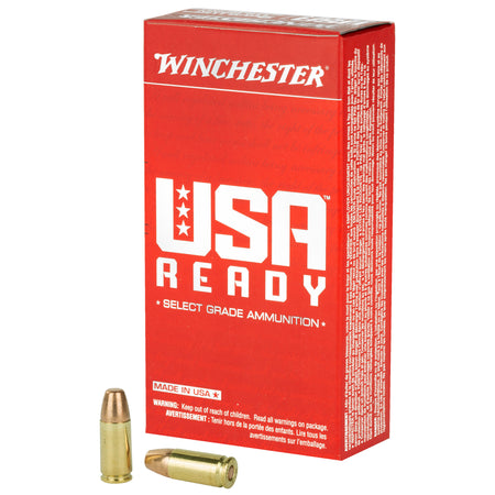 Winchester RED9 USA Ready Full Metal Jacket Flat Nose FMJFN 115 Grain 9mm Luger/Parabellum
