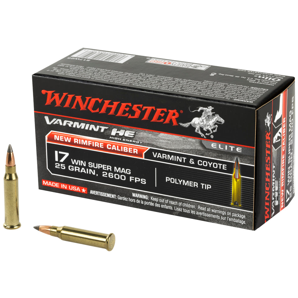 Winchester Varmint High Energy .17 WSM 25 gr PolyTip ammo