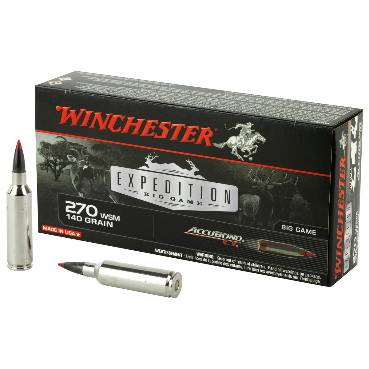 Winchester Expedition Big Game .270 WSM 140 gr PolyTip ammo