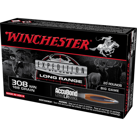 Winchester S308LR Expedition Big Game Nosler AccuBond Long-Range  168 Grain .308 Win / 7.62x51mm