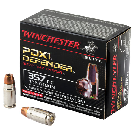 Winchester PDX1 Defender Elite .357 Sig 125 gr BHP ammo