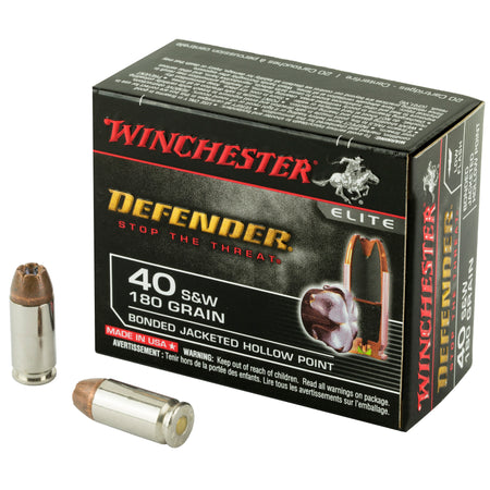 Winchester S40SWPDB1 Defender Bonded Jacket Hollow Point  180 Grain .40 S&W