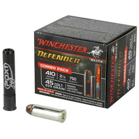 Winchester PDX1 Defender Combo JACKETED HOLLOW POINT / 3 Defense Discs + 12 BBs .410 Bore 2.5 in / 2.5 in Slug / Buckshot 1 oz
