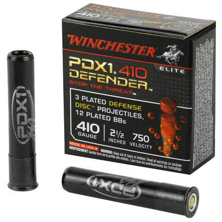 Winchester PDX1 Defender 3 Defense Discs/12 BB Pellets PDX1 Defender .410 Bore 2.5 in / 2.5 in Discs / BBs 1-1/4 oz