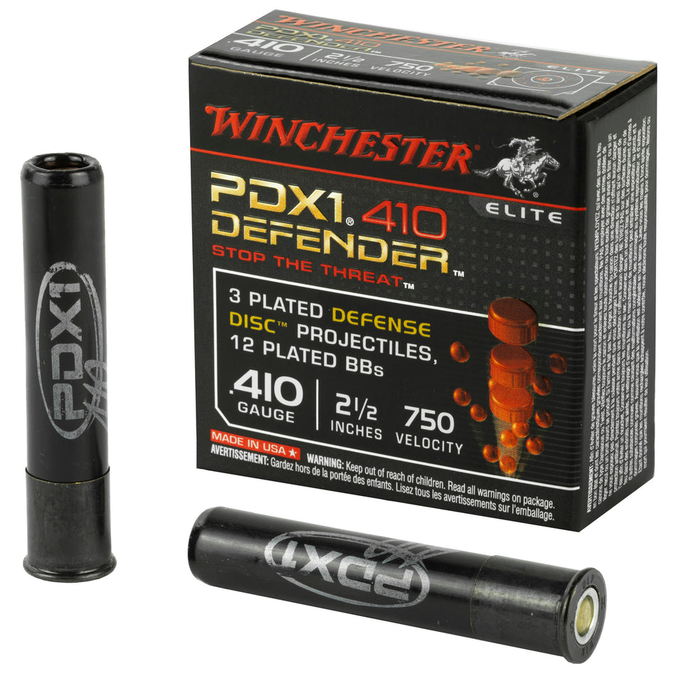 Winchester PDX1 Defender 3 Defense Discs/12 BB Pellets PDX1 Defender .410 Bore 2.5 in / 2.5 in Discs / BBs 1-1/4 oz