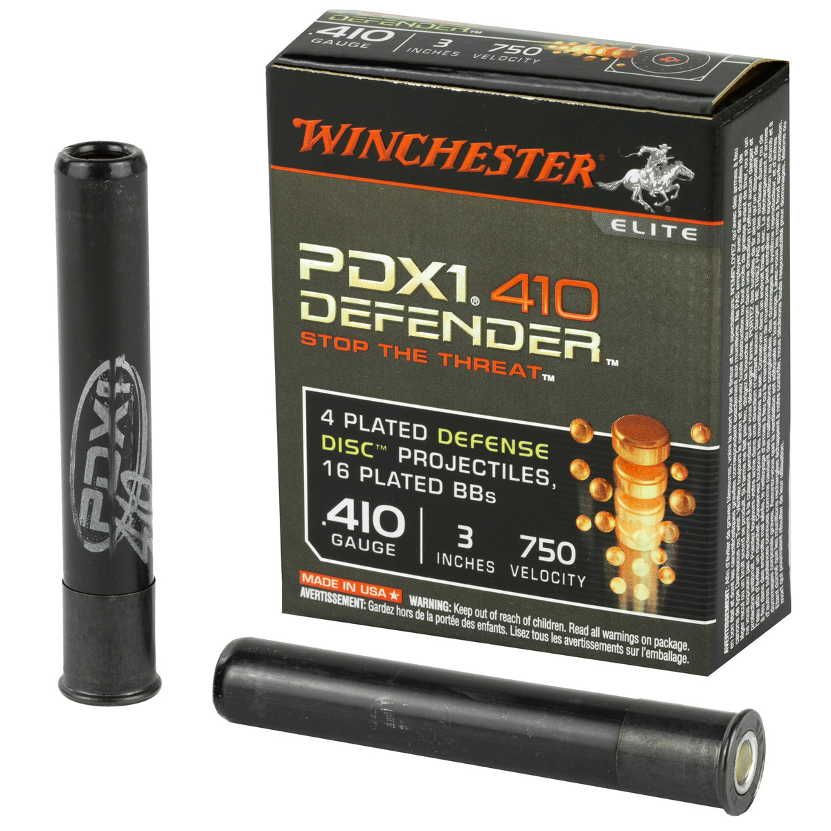 Winchester PDX1 Defender 4 Defense Discs/16 BB Pellets Combo .410 Bore 3 in / 3 in Discs / BBs 1/3 oz