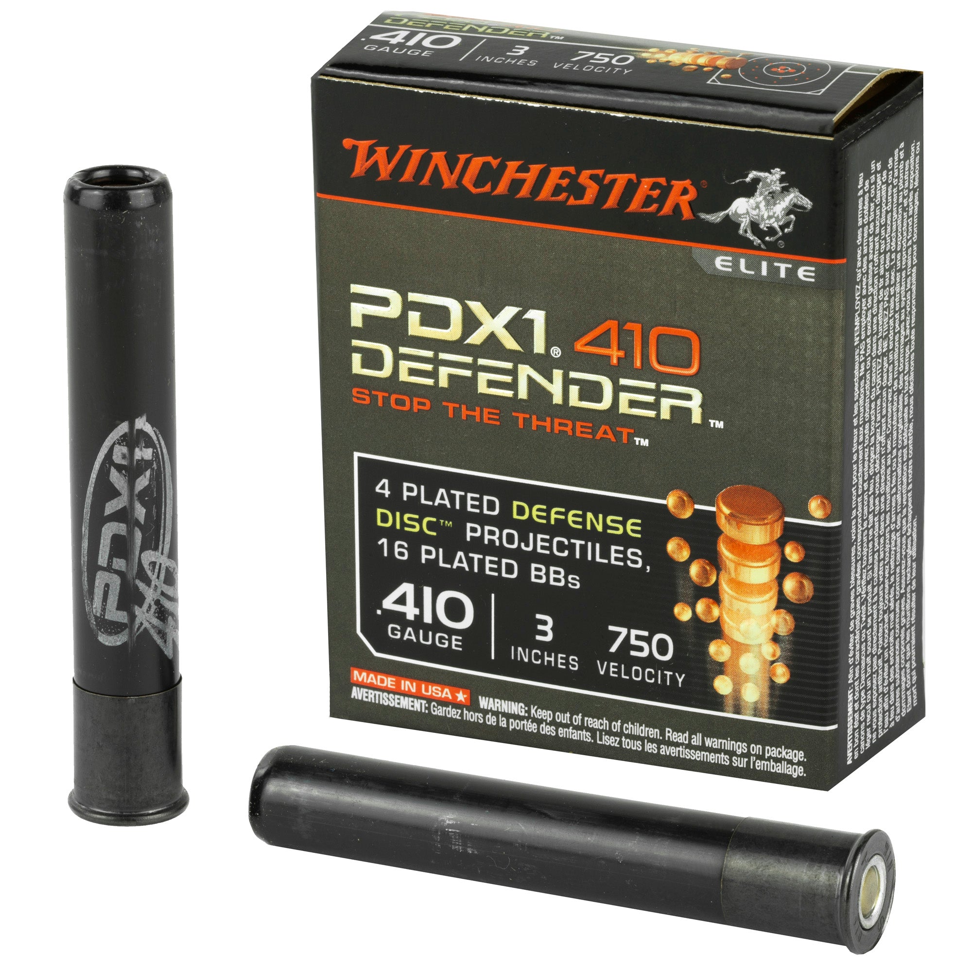 Winchester PDX1 Defender 4 Defense Discs/16 BB Pellets Combo .410 Bore 3 in / 3 in Discs / BBs 1/3 oz
