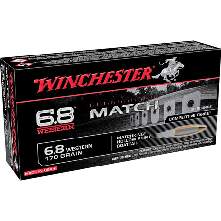 Winchester Match 6.8 Western 170 gr BTHP ammo