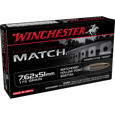 Winchester Match .308 Win / 7.62x51mm 175 gr BTHP ammo
