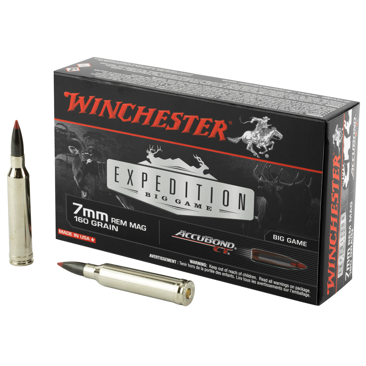 Winchester AccuBond CT 7mm Remington Mag 160 gr PolyTip ammo