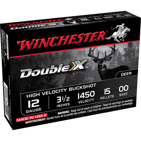 Winchester Double X High Velocity 15 Pellets 12 Gauge 3.5 in / 3.5 in 00 Buck 1-7/8 oz