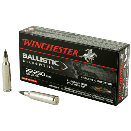 Winchester Ballistic Silvertip .22-250 Remington 55 gr PolyTip ammo