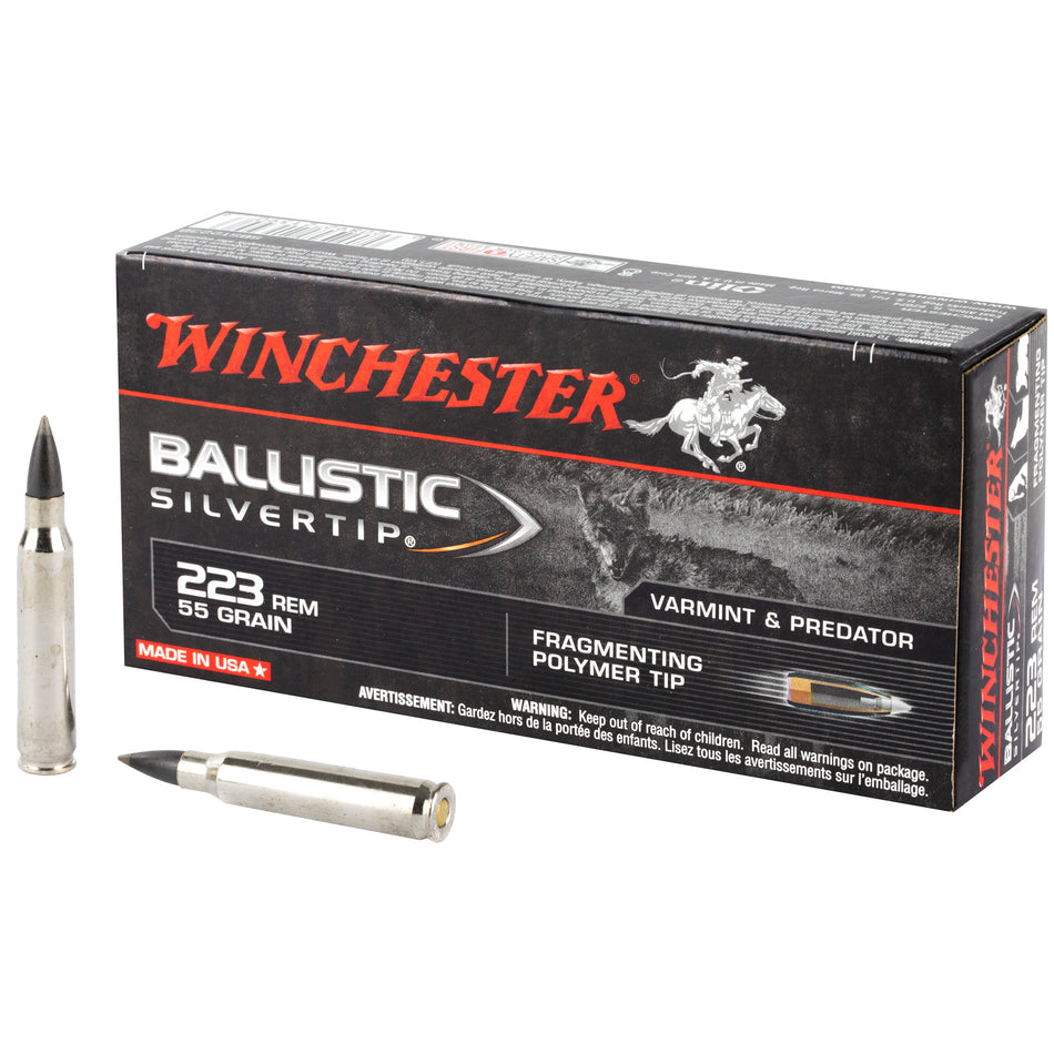 Winchester Ballistic Silvertip .223 Remington 55 gr PolyTip ammo