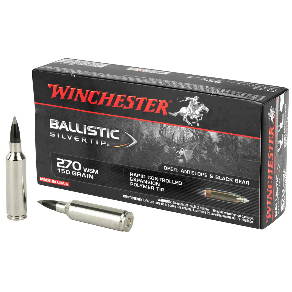 Winchester Ballistic Silvertip .270 WSM 150 gr PolyTip ammo