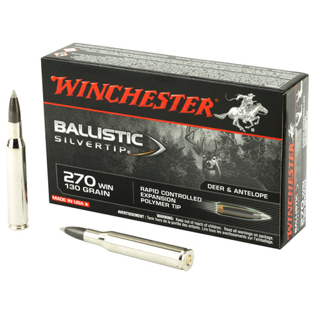 Winchester SBST270 Ballistic Silvertip Rapid Controlled Expansion Polymer Tip  130 Grain .270 Winchester