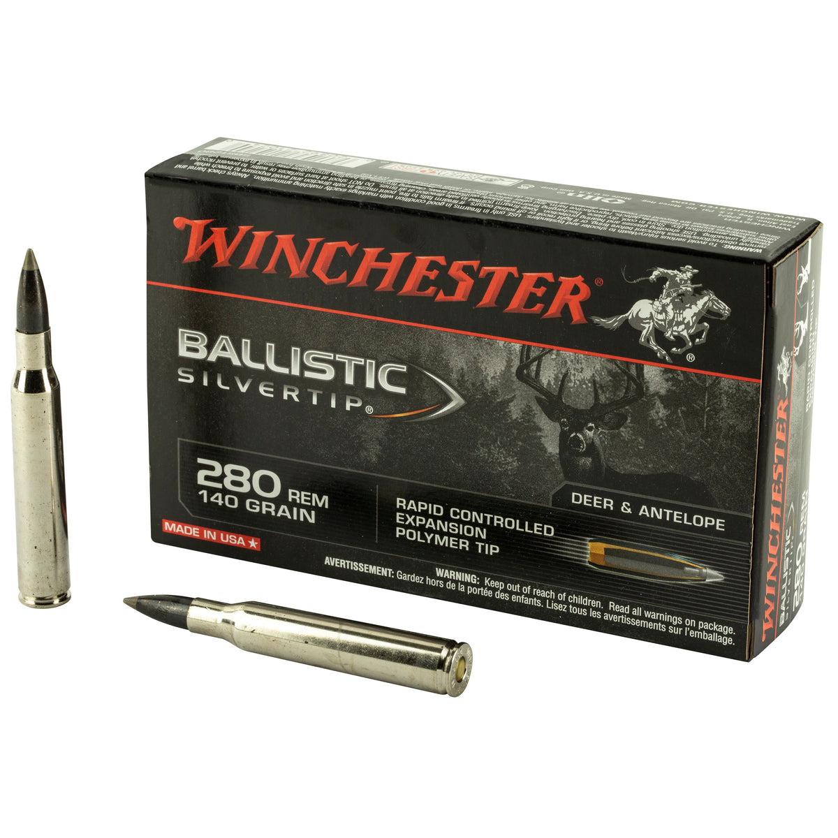 Winchester Ballistic Silvertip .280 Remington 140 gr PolyTip ammo