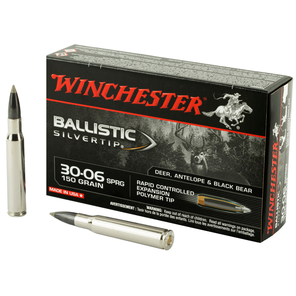 Winchester SBST3006 Ballistic Silvertip Rapid Controlled Expansion Polymer Tip  150 Grain .30-06 Springfield