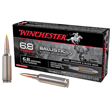 Winchester SBST68W Ballistic Silvertip Rapid Controlled Expansion Polymer Tip  170 Grain 6.8 Western