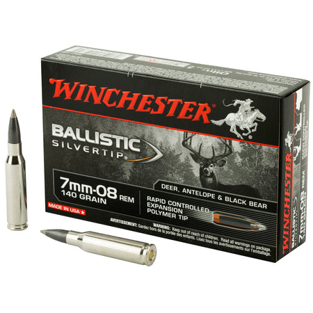 Winchester SBST708 Ballistic Silvertip Rapid Controlled Expansion Polymer Tip  140 Grain 7mm-08 Remington