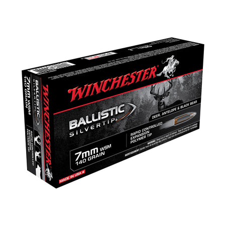 Winchester Ballistic Silvertip 7mm WSM 140 gr PolyTip ammo