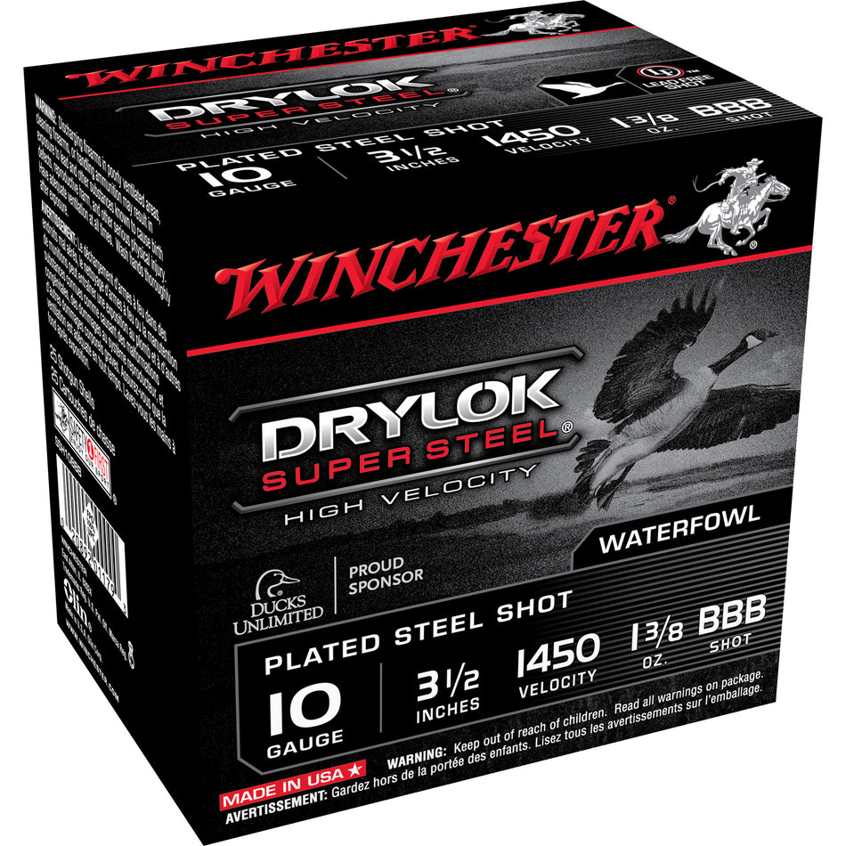 Winchester Drylok Super Steel High Velocity 10 Gauge 3.5 in / 3.5 in BBB 1-3/8 oz