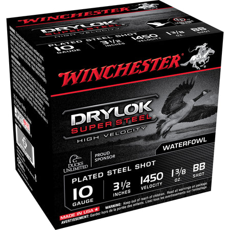 Winchester SSH10BB Drylok Super Steel High Velocity 10 Gauge 3.5" 1-3/8oz BB 1450 fps