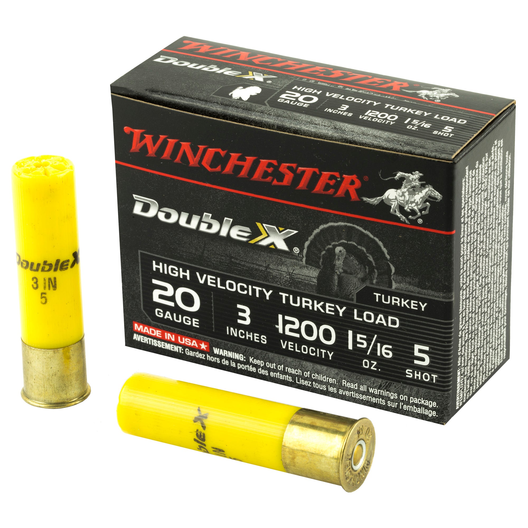 Winchester Double X High Velocity Turkey 20 Gauge 3 in / 3 in #5 1-5/16 oz