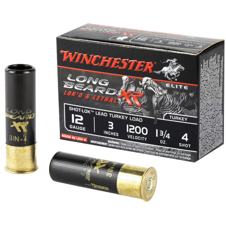 Winchester STLB1234 Long Beard XR Shot-Lok 12 Gauge 3" 1-3/4oz 4 Shot 1200 fps