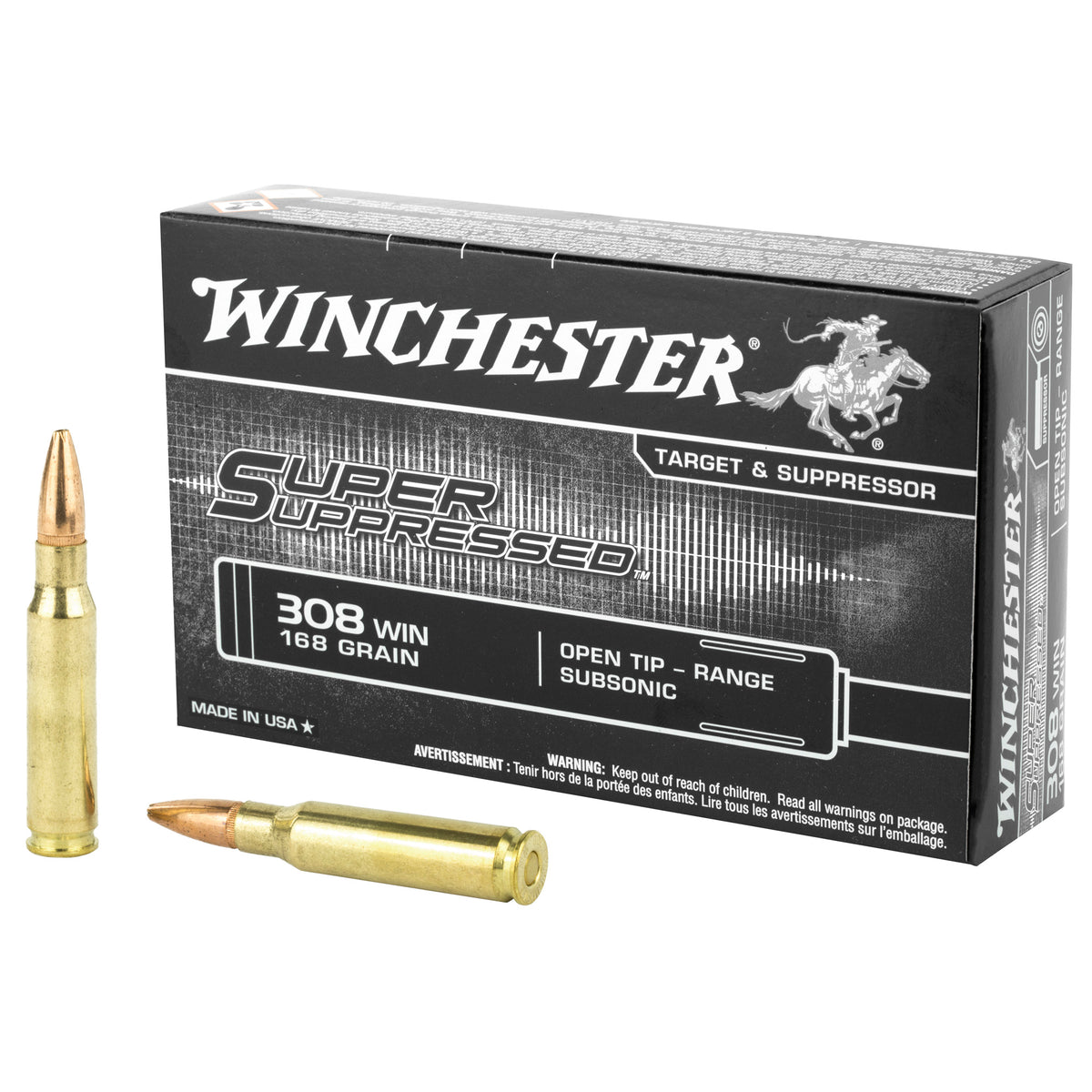 Winchester Super Suppressed .308 Win / 7.62x51mm 168 gr OTM ammo
