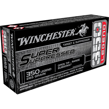 Winchester SUP350 Super Suppressed Open Tip Range  255 Grain .350 Legend