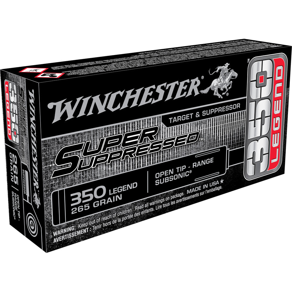 Winchester SUP350 Super Suppressed Open Tip Range  255 Grain .350 Legend