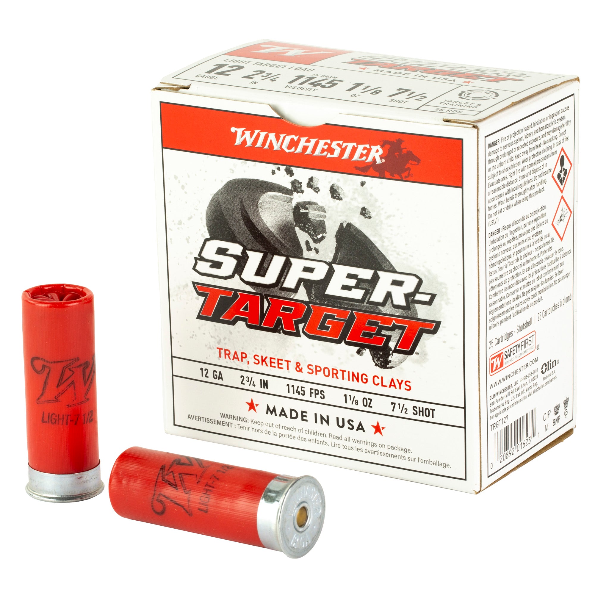 Winchester USA Super Target Load 12 Gauge (12 ga.) 2.75 in. 1 1/8 oz. 7.5 Shot 25 rd.