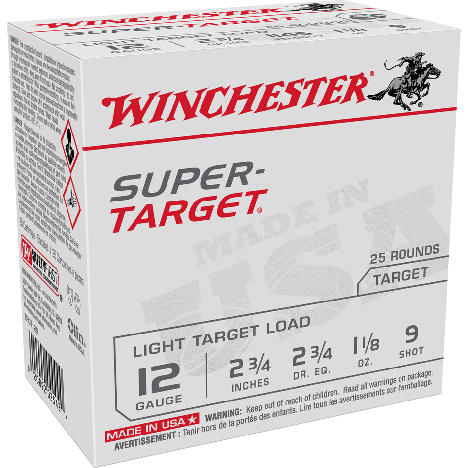 Winchester Super-Target Light Target 12 Gauge 2.75 in / 2.75 in #9 1-1/8 oz