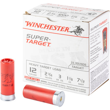 Winchester Super Target Heavy Load 12 Gauge (12 ga.) 2.75 in. 1 1/8 oz. 7.5 Shot 25 rd.