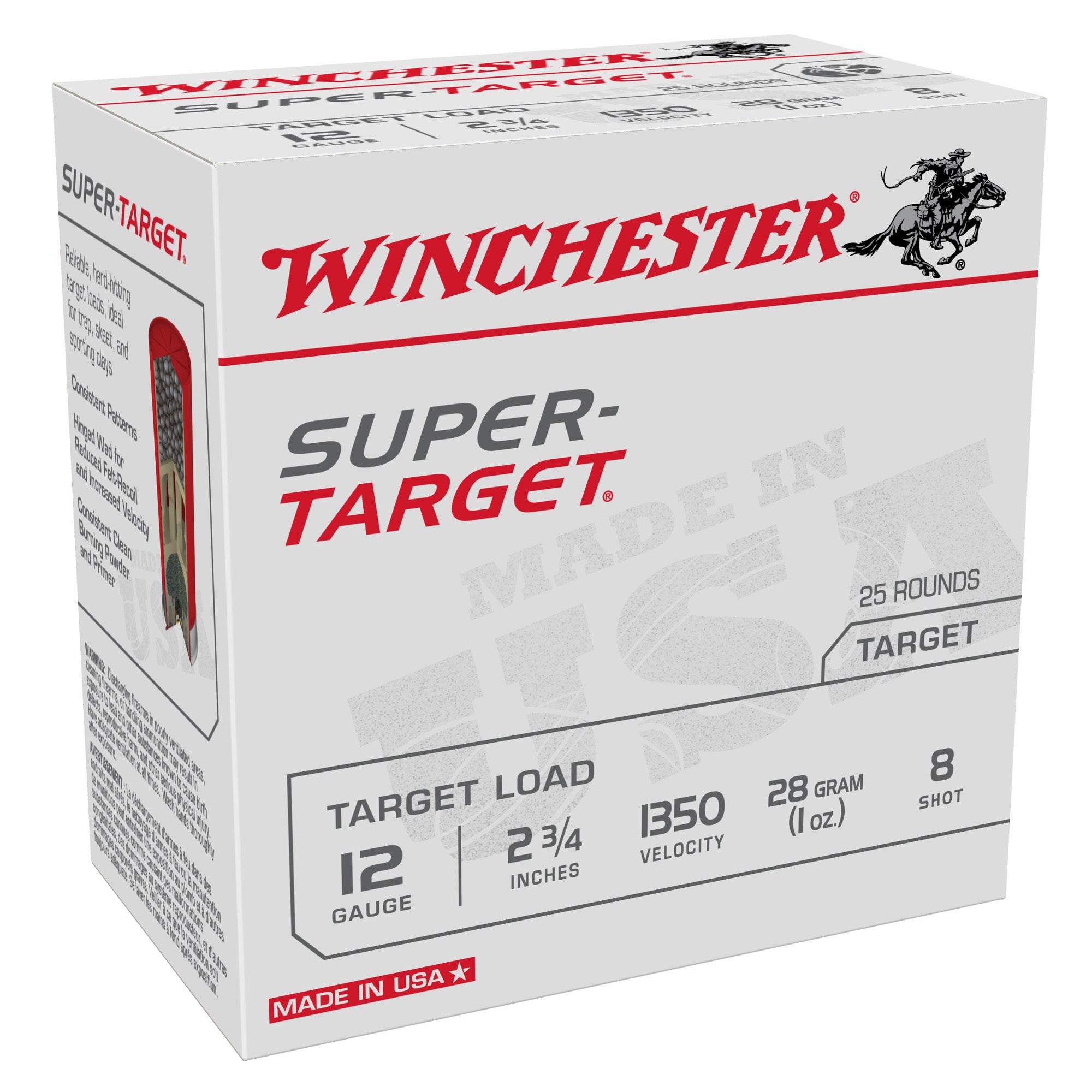 Winchester TRGT13508 Super-Target Light Target 12 Gauge 2.75" 1oz 8 Shot 1350 fps
