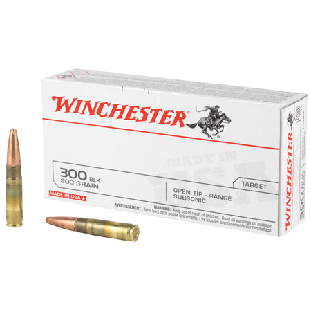 Winchester USA Rifle Ammo 300 AAC Blackout 200 gr. Open Tip USA 20 rd.
