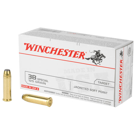 Winchester USA38SP USA Jacketed Soft Point JSP 125 Grain .38 Special